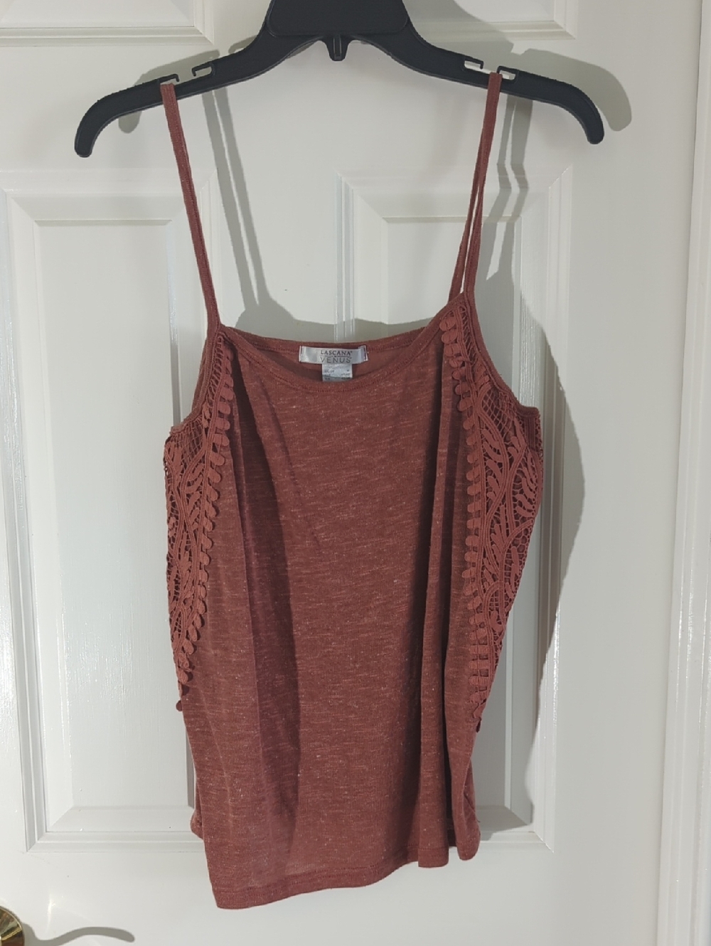 Maurices Rust Brown Crochet-Trim Spaghetti Strap Camisole